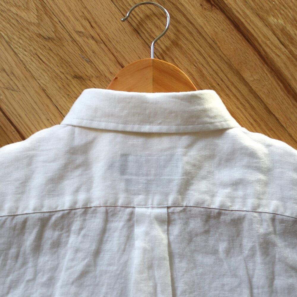 Vineyard Vines Shirt Men's L White Linen Classic Fit Long Sleeve Button Down - Picture 7 of 10